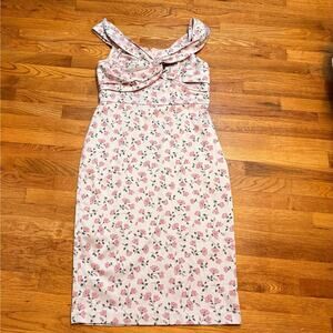 Shoshanna Midnight Women 14 Floral Daydream Thessa Dress Lilac Pink Off Shoulder